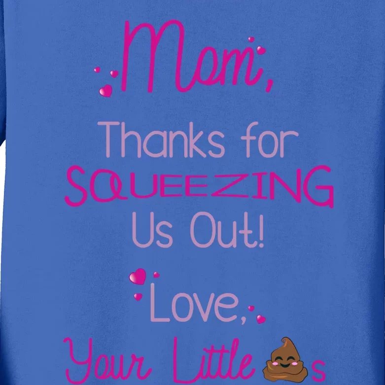 For Mom From Daughter Thank You Gift Mothers Day Funny Gift Kids Long Sleeve Shirt