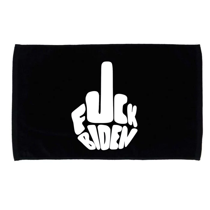 Funny Middle Finger Fuck Biden Anti Joe Biden Microfiber Hand Towel