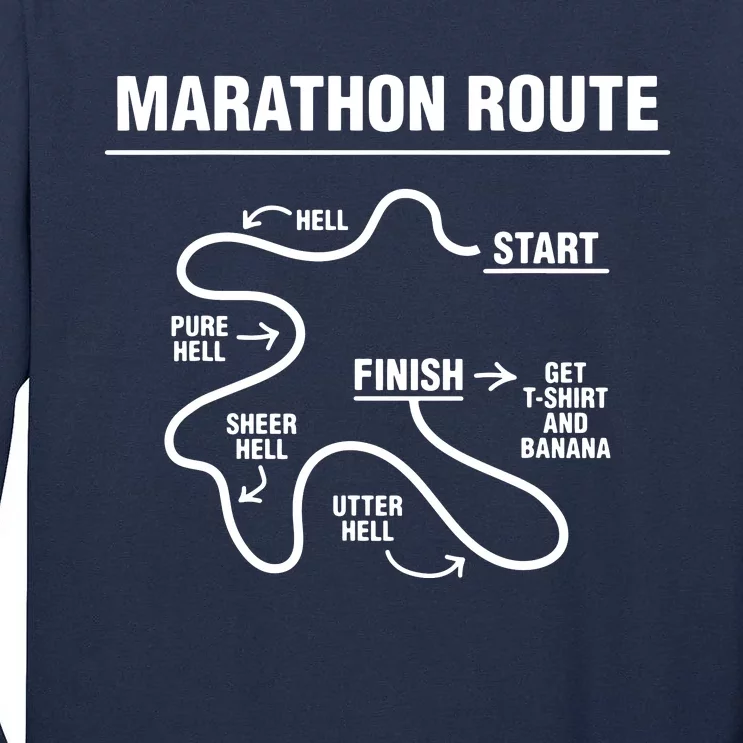 Funny Marathon Tall Long Sleeve T-Shirt