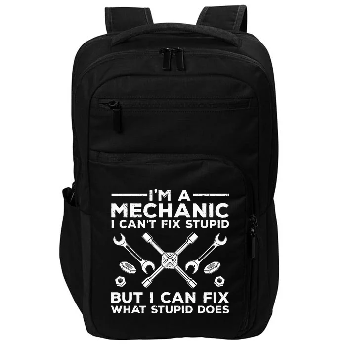 Funny Mechanic For Men Dad Car Auto Diesel Automobile Garage Impact Tech Backpack