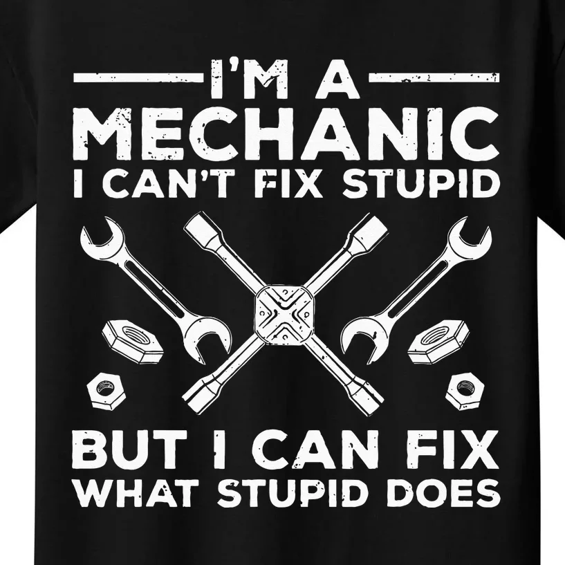 Funny Mechanic For Men Dad Car Auto Diesel Automobile Garage Kids T-Shirt