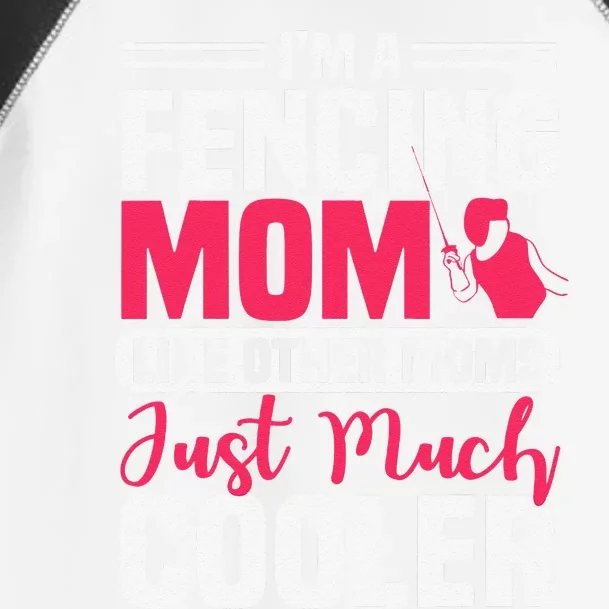 Fencing Mom Fence Foil Epee Sabre Sword Mother's Day Toddler Fine Jersey T-Shirt