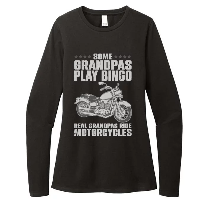 Funny Motorcycle For Grandpa Dad Motorcycle Lovers Riders Womens CVC Long Sleeve Shirt