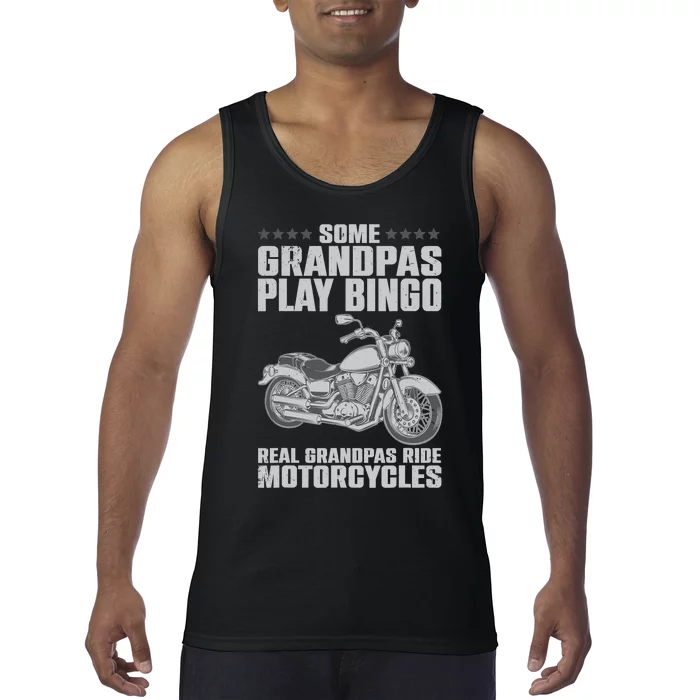 Funny Motorcycle For Grandpa Dad Motorcycle Lovers Riders Tank Top