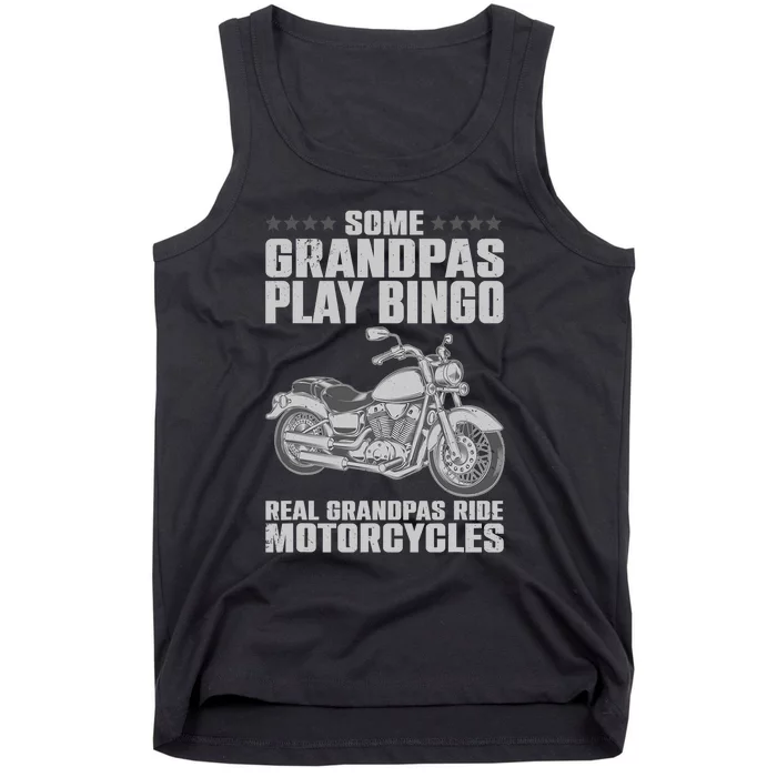 Funny Motorcycle For Grandpa Dad Motorcycle Lovers Riders Tank Top