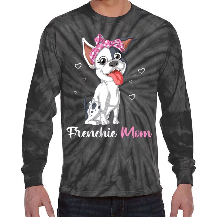 Frenchie Mom Tie-Dye Long Sleeve Shirt