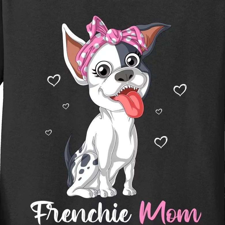 Frenchie Mom Kids Long Sleeve Shirt