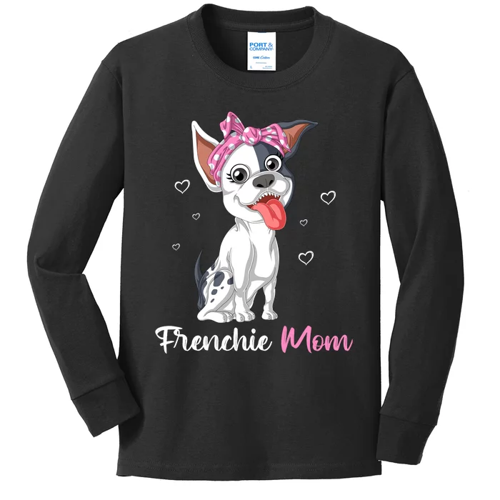 Frenchie Mom Kids Long Sleeve Shirt