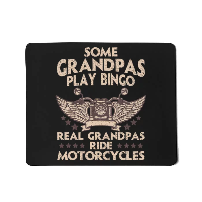 Funny Motorcycle For Grandpa Men Biker Motorcycle Rider Mousepad