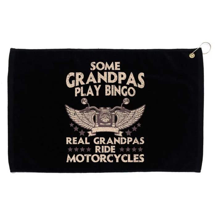 Funny Motorcycle For Grandpa Men Biker Motorcycle Rider Grommeted Golf Towel