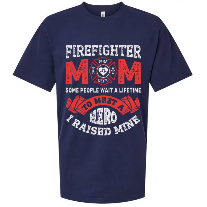 Firefighter Mom Firewoman Proud Moms Mother's Day Vintage Sueded Cloud Jersey T-Shirt