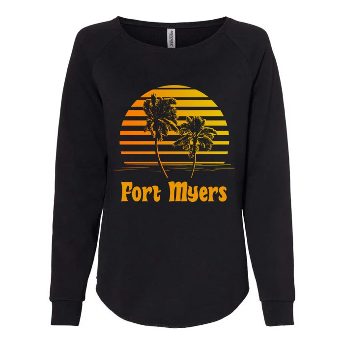 Fort Myers Florida Sunset Palm Trees Beach Vacation Cool Gift Womens California Wash Sweatshirt