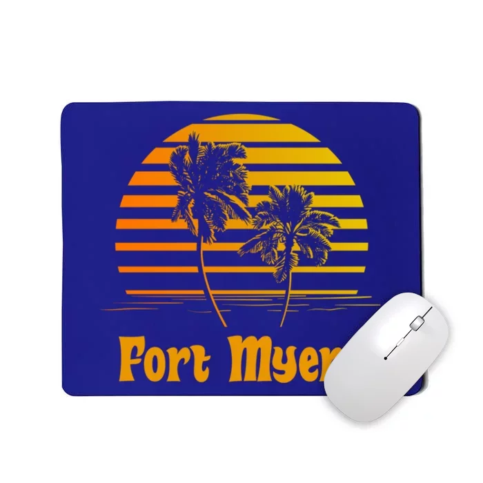 Fort Myers Florida Sunset Palm Trees Beach Vacation Cool Gift Mousepad