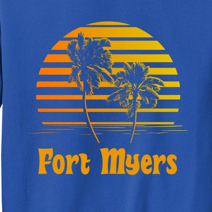 Fort Myers Florida Sunset Palm Trees Beach Vacation Cool Gift Tall Sweatshirt