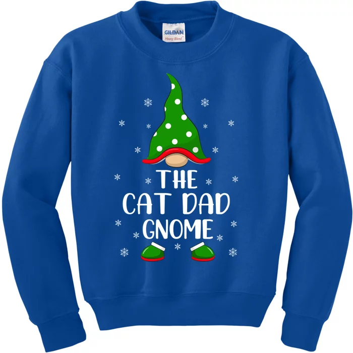 Funny Matching Family The Cat Dad Gnome Christmas Gift Kids Sweatshirt