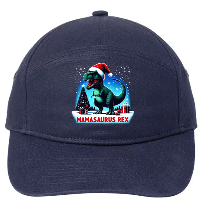 Funny Matching Family Mama Saurus T Rex Dinosaur Christmas Meaningful Gift 7-Panel Snapback Hat