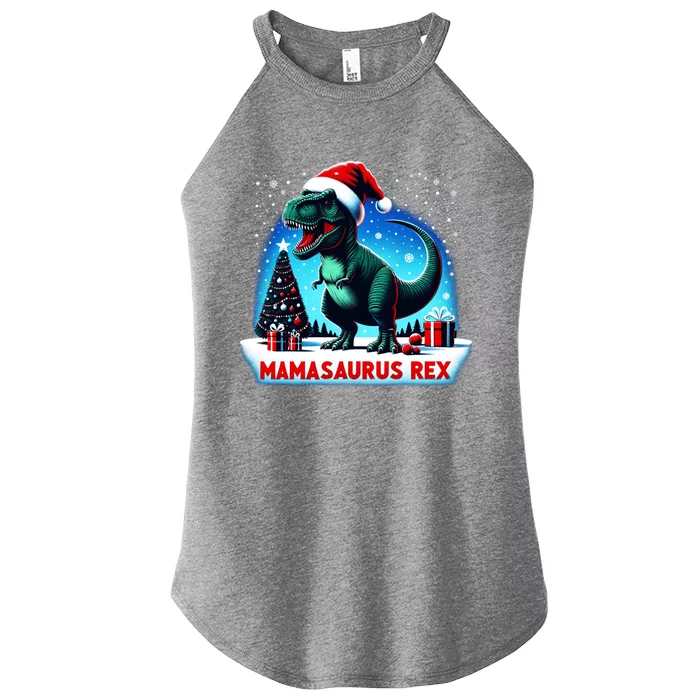 Funny Matching Family Mama Saurus T Rex Dinosaur Christmas Meaningful Gift Women’s Perfect Tri Rocker Tank