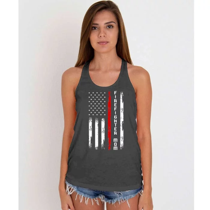 Firefighter Mom Firefighter Women's Knotted Racerback Tank