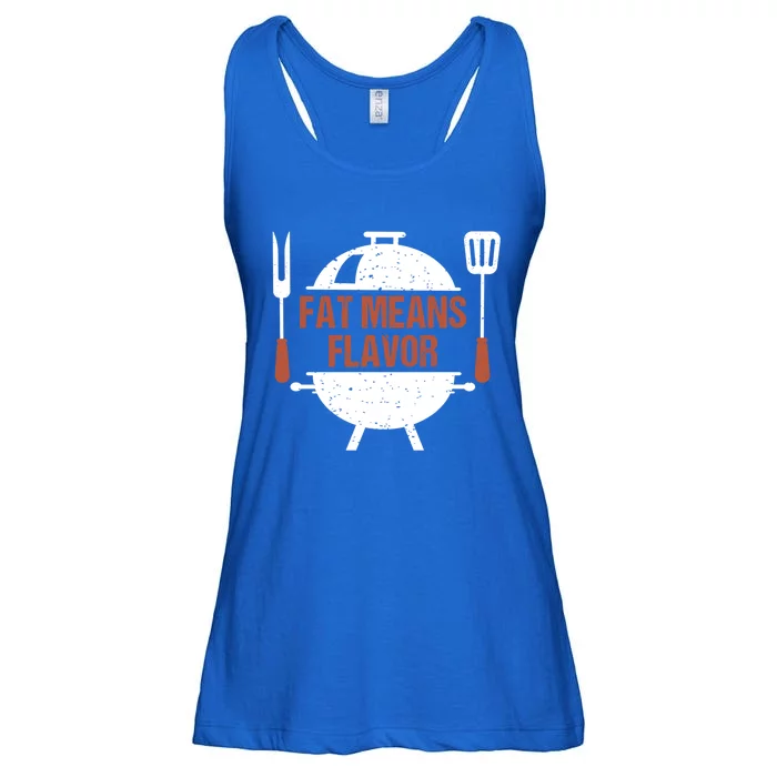 Fat Means Flavor Bbq Grill Barbecue Cool Gift Ladies Essential Flowy Tank