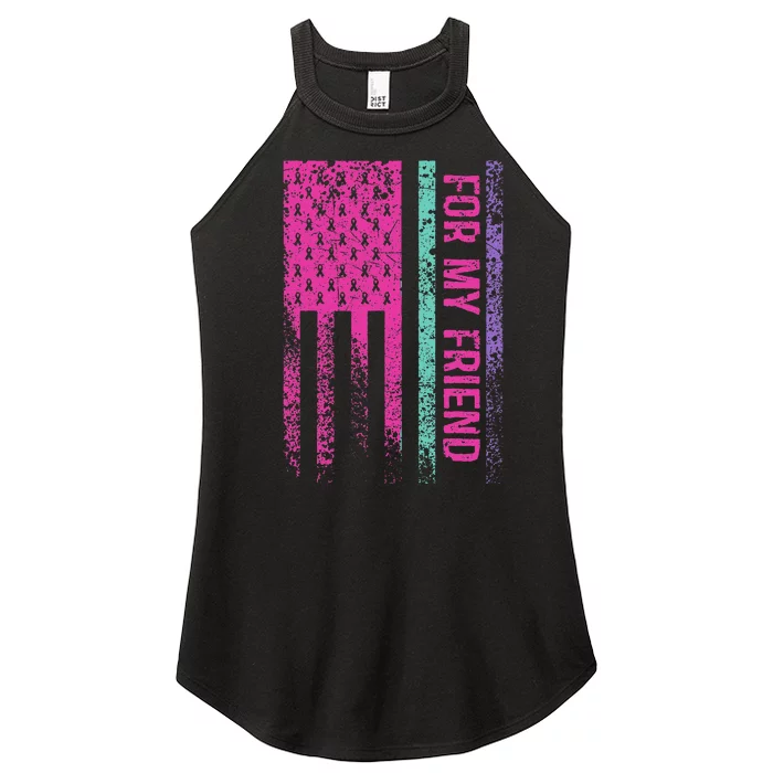 For My Friend Thyroid Cancer Awareness Women’s Perfect Tri Rocker Tank