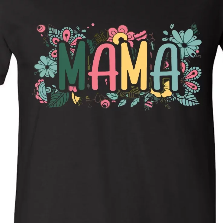 Floral Mama V-Neck T-Shirt