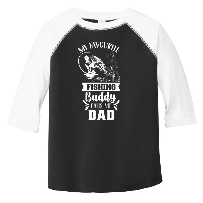 Fisherman My Favorite Fishing Buddies Call Me Dad Toddler Fine Jersey T-Shirt