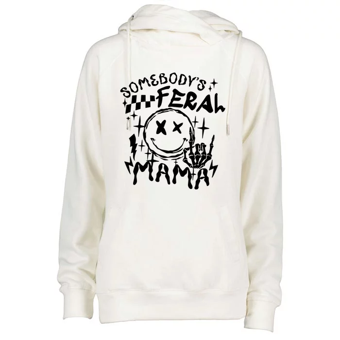 Feral Mama Womens Funnel Neck Pullover Hood