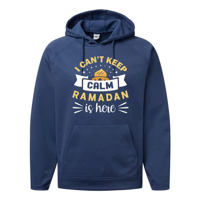 Funny Muslim Fasting Mosque Ramadan Kareem Performance Fleece Hoodie