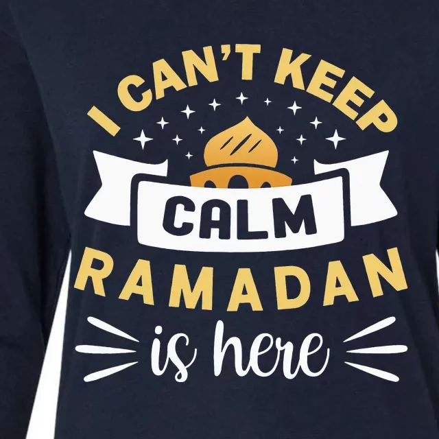 Funny Muslim Fasting Mosque Ramadan Kareem Womens Cotton Relaxed Long Sleeve T-Shirt