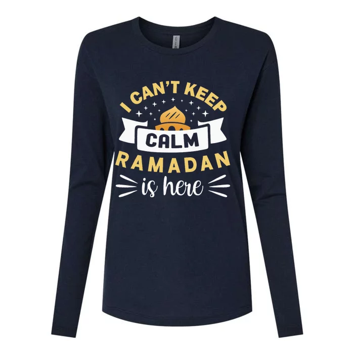 Funny Muslim Fasting Mosque Ramadan Kareem Womens Cotton Relaxed Long Sleeve T-Shirt