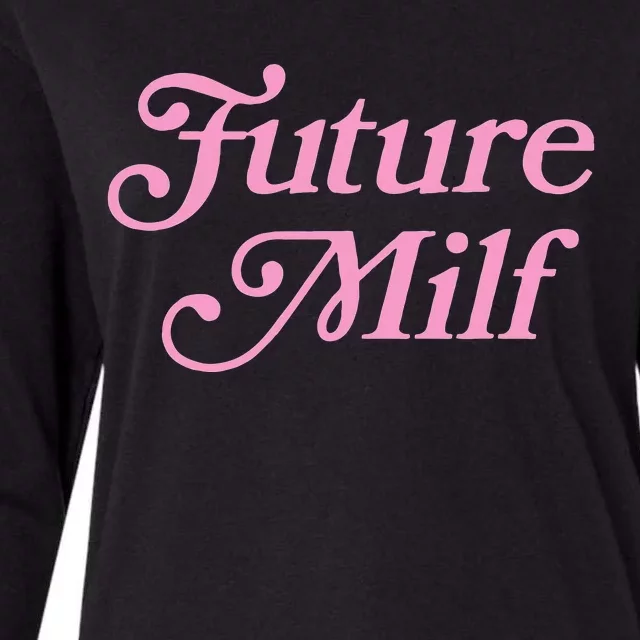 Future Milf Funny Womens Cotton Relaxed Long Sleeve T-Shirt