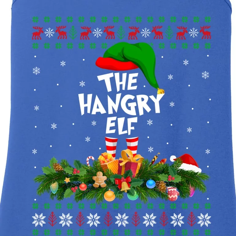 Funny Matching Family Ugly The Hangry Elf Christmas Gift Ladies Essential Tank