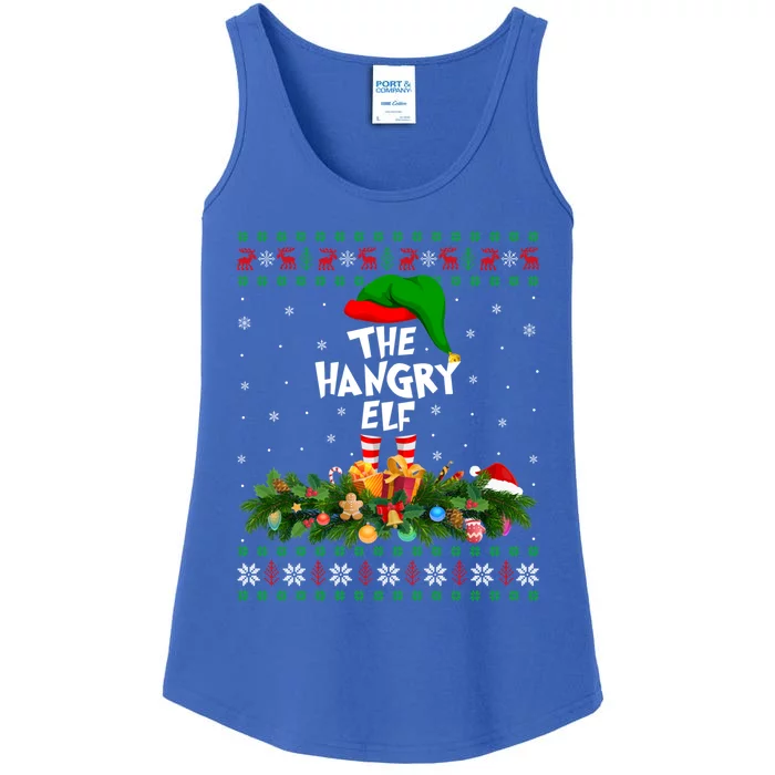 Funny Matching Family Ugly The Hangry Elf Christmas Gift Ladies Essential Tank