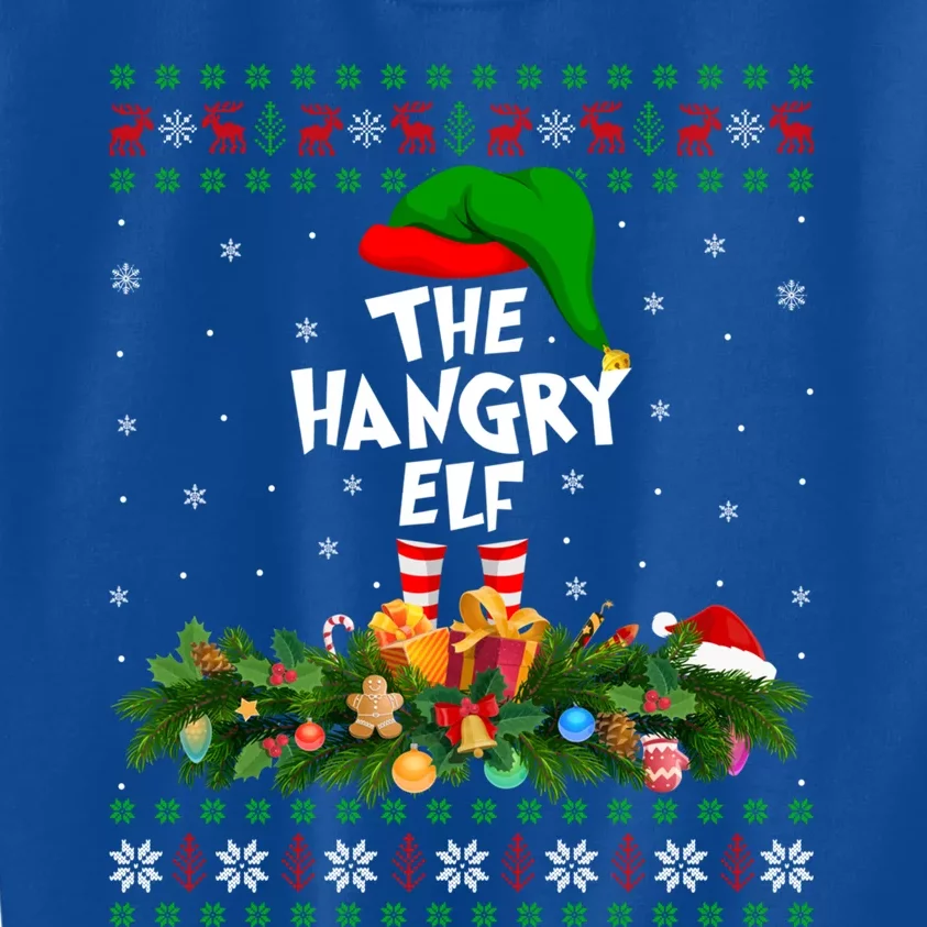 Funny Matching Family Ugly The Hangry Elf Christmas Gift Kids Sweatshirt