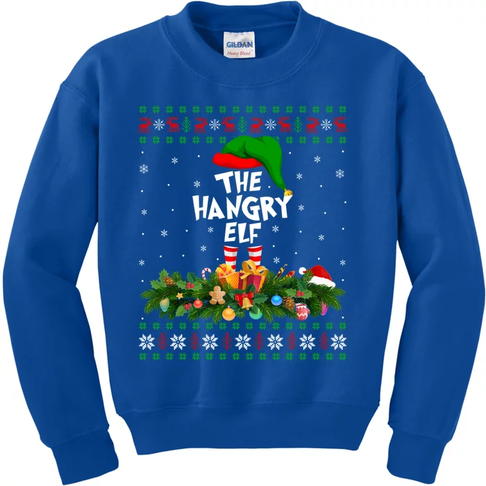 Funny Matching Family Ugly The Hangry Elf Christmas Gift Kids Sweatshirt