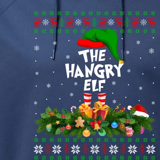 Funny Matching Family Ugly The Hangry Elf Christmas Gift Performance Fleece Hoodie