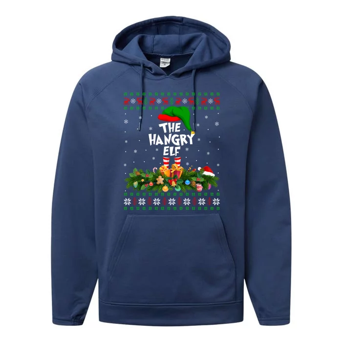 Funny Matching Family Ugly The Hangry Elf Christmas Gift Performance Fleece Hoodie