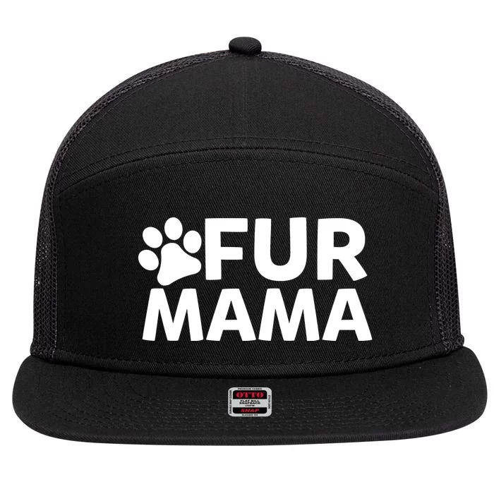 Fur Mama 7 Panel Mesh Trucker Snapback Hat