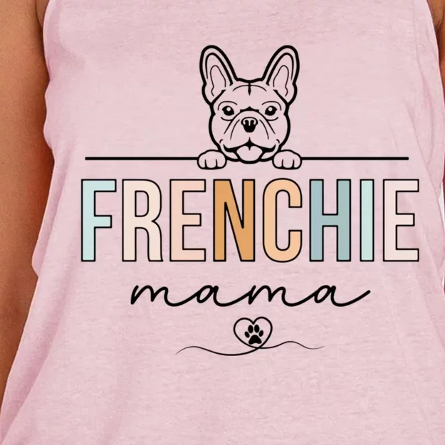 Frenchie Mom Funny French Bulldog Mama Lovers MotherS Day Women's Knotted Racerback Tank