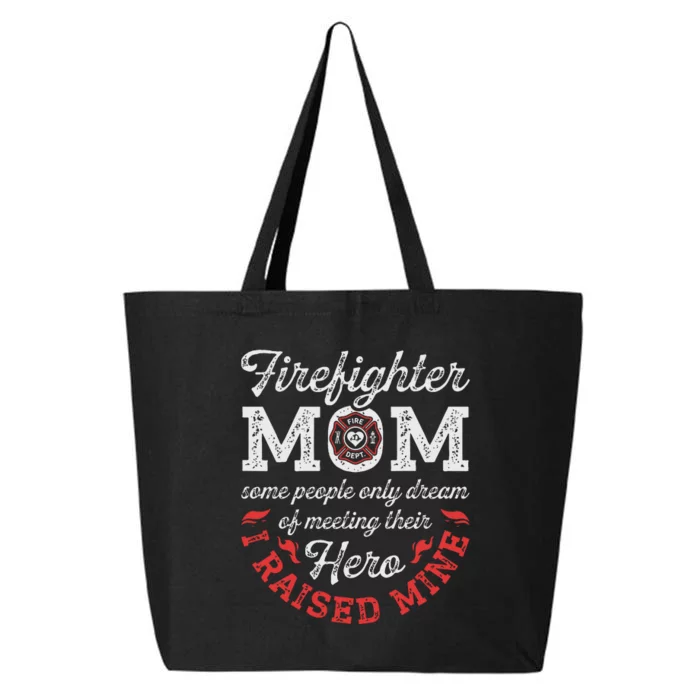 Firefighter Mom Firewoman Proud Moms Mothers Day Vintage 25L Jumbo Tote