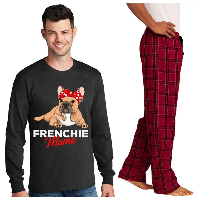 Frenchie Mama Funny French Bulldog Dog Mom Cute Gift Long Sleeve Pajama Set