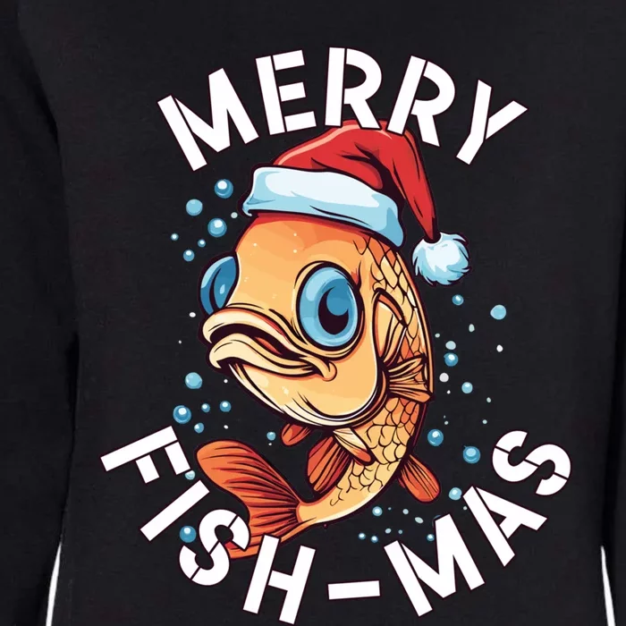 Funny Merry Fishmas Christmas Fish Great Gift Womens California Wash Sweatshirt