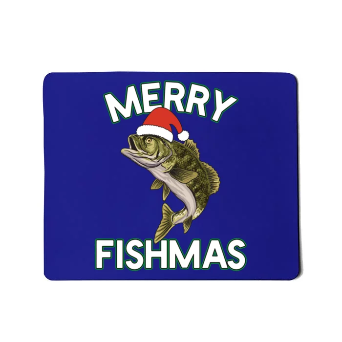 Funny Merry Fishmas Meaningful Gift Christmas Fishing Angler Gift Mousepad