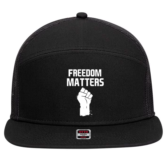 Freedom Matters Fist 7 Panel Mesh Trucker Snapback Hat