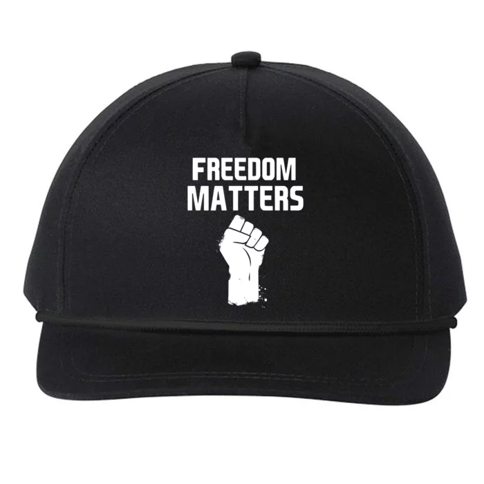 Freedom Matters Fist Snapback Five-Panel Rope Hat