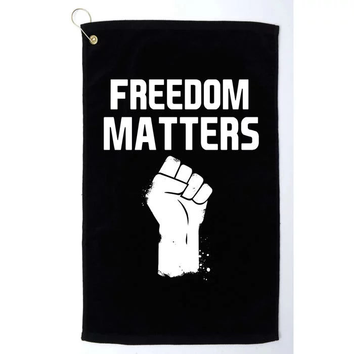 Freedom Matters Fist Platinum Collection Golf Towel