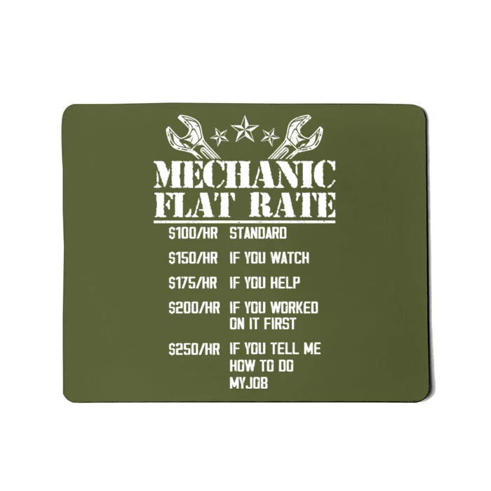 Funny Mechanic Flat Rate Mousepad