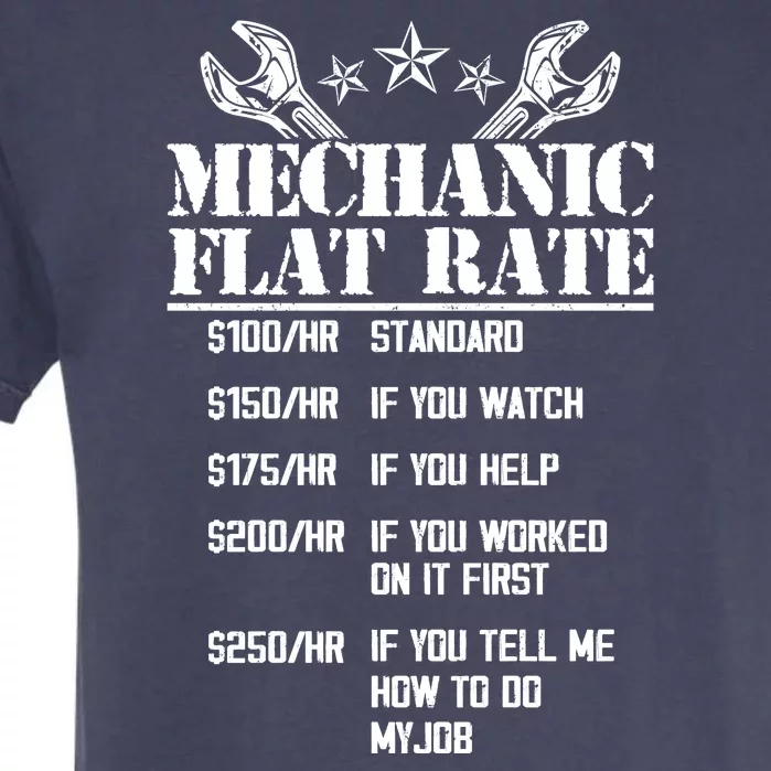 Funny Mechanic Flat Rate Garment-Dyed Heavyweight T-Shirt