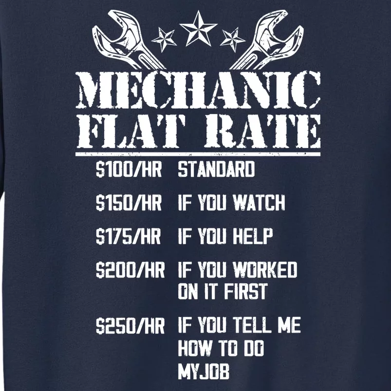 Funny Mechanic Flat Rate Sweatshirt