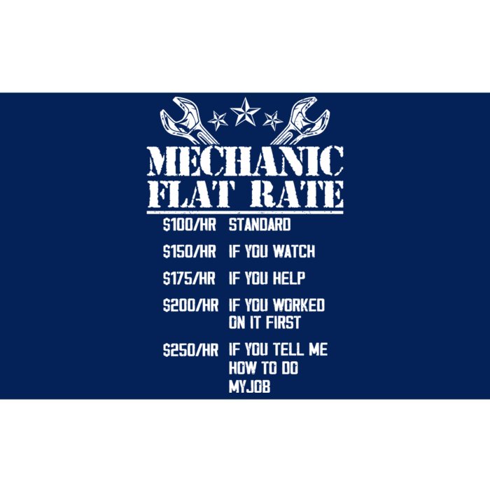 Funny Mechanic Flat Rate Bumper Sticker